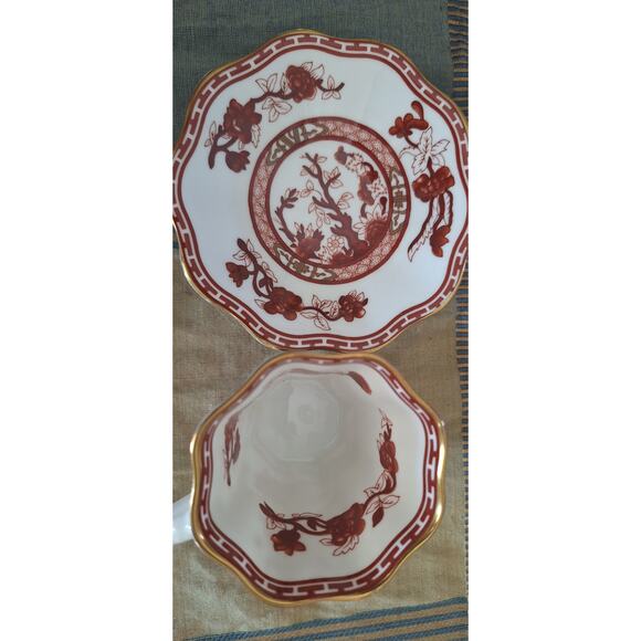 Coalport "Indian Tree Coral"- gold gilded- Demitasse tea/coffee cup-  mint! - Picture 3 of 8